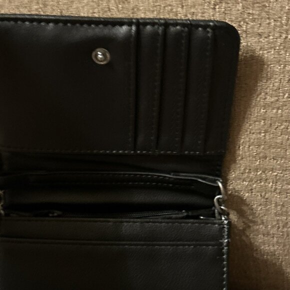 ED HARDY Love Crossbody Wallet Chains Skull Black Mini Bag Wallet Cute Small - Picture 8 of 13